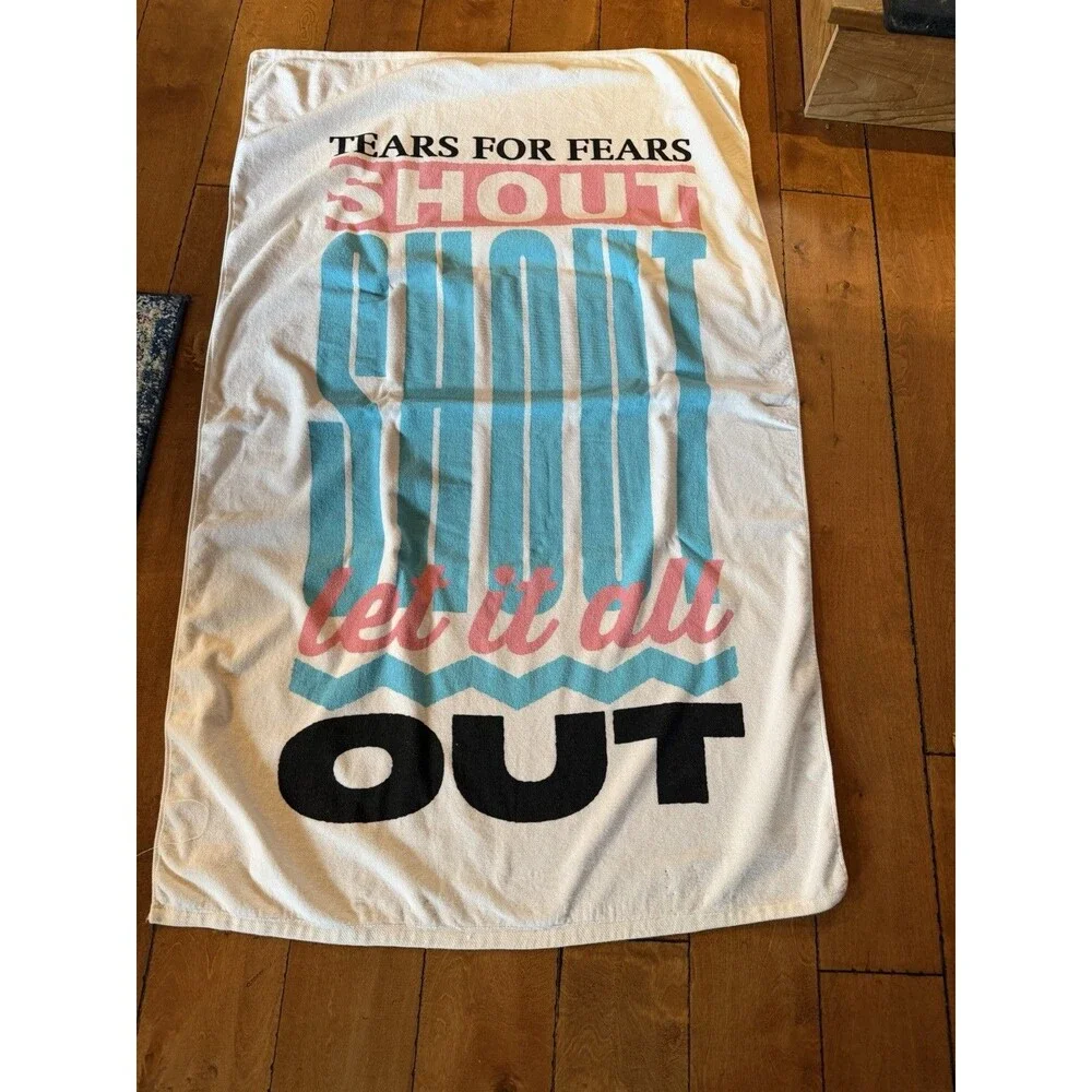 Tears For Fears Beach Towel $50 New! Bright Shout!!!